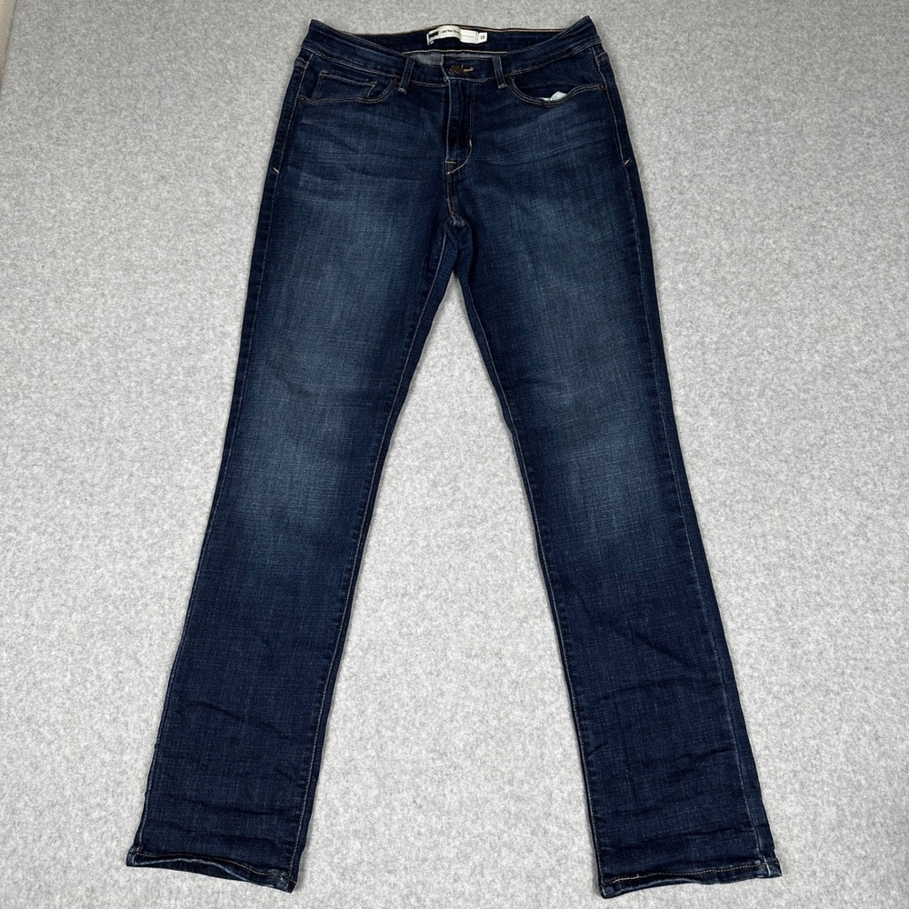 Levi Strauss Jeans Womens 10 Blue Mid Rise Skinny Dark Wash Stretch Denim Casual